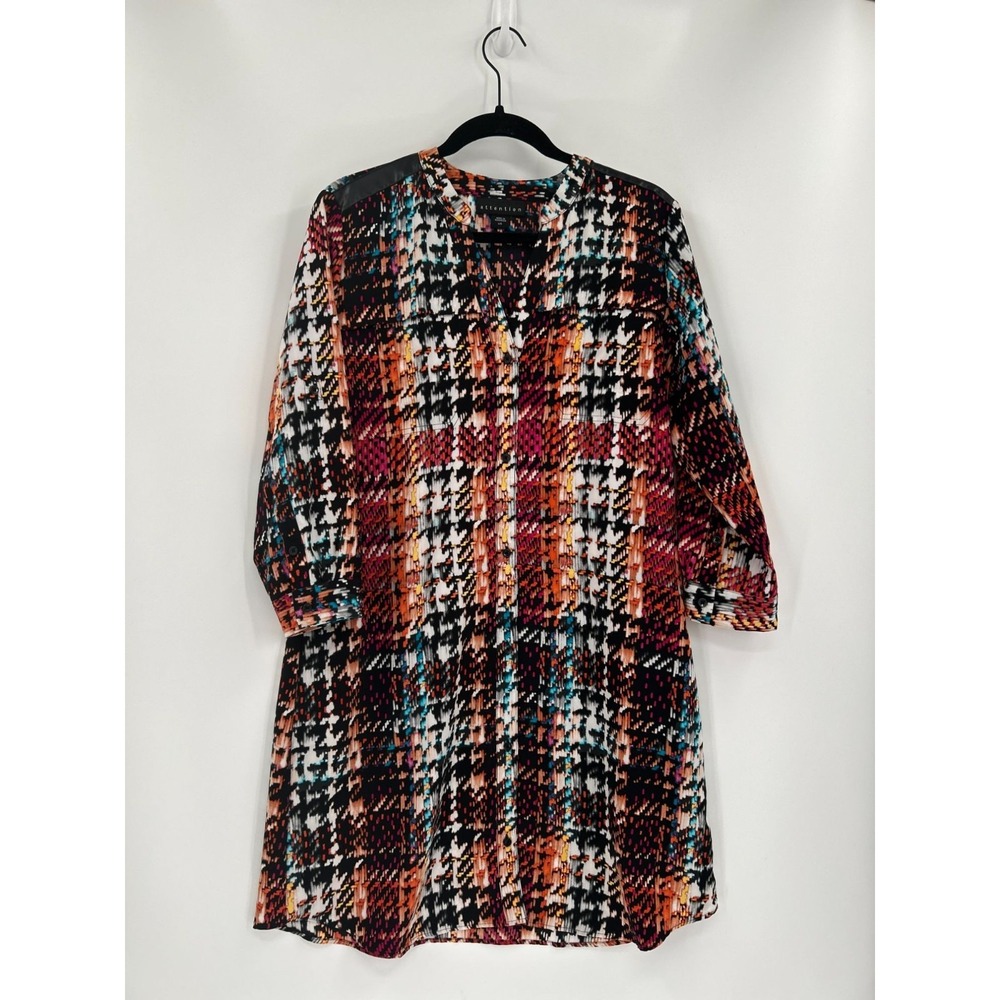 Attention Womens Size L Abstract Pattern Tunic Dress